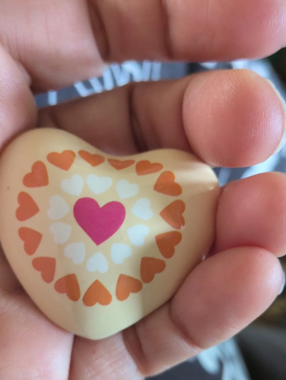 Mandala Chime Heart Meditation‎ Worry Stone Multi Cream